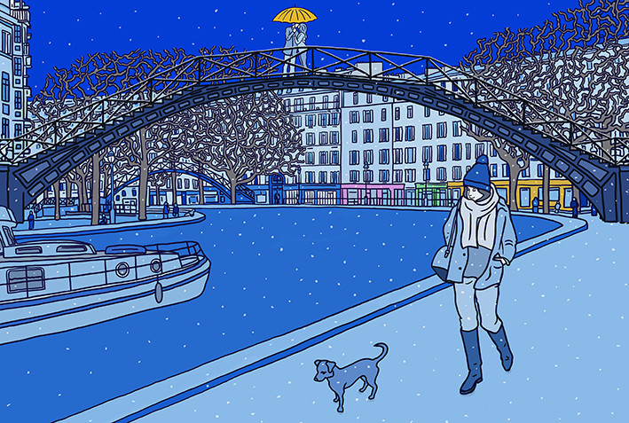 Le canal en hiver - antoine meurant